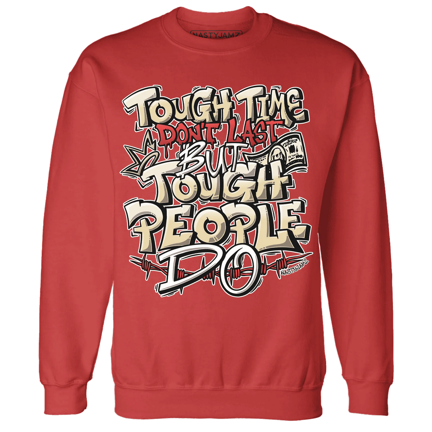 Dunk-Strawberry-Waffle-NastyJamz-Sweatshirt-Match-Tough-People-Never-Fall
