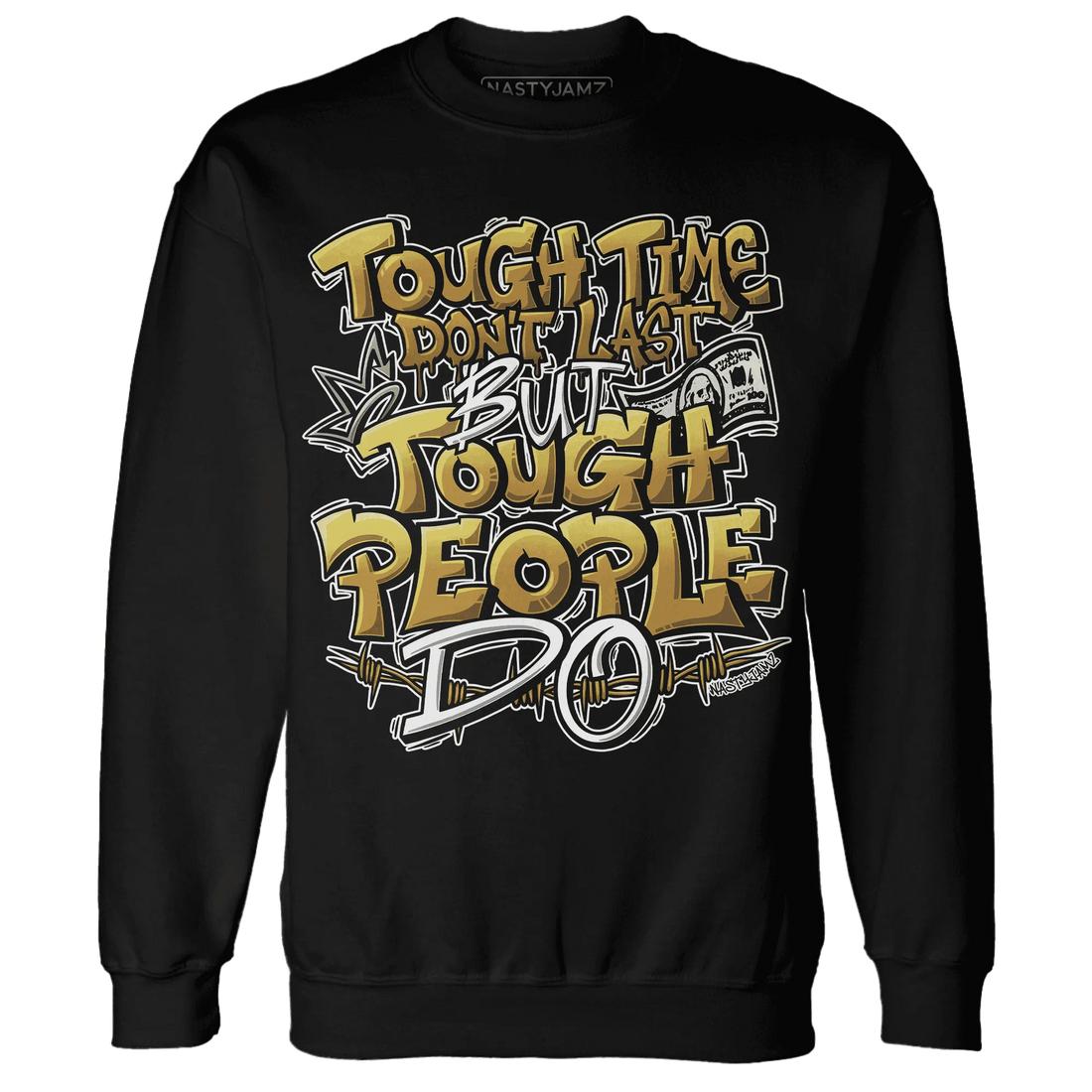 Wheat-13s-Sweatshirt-Match-Tough-People-Never-Fall