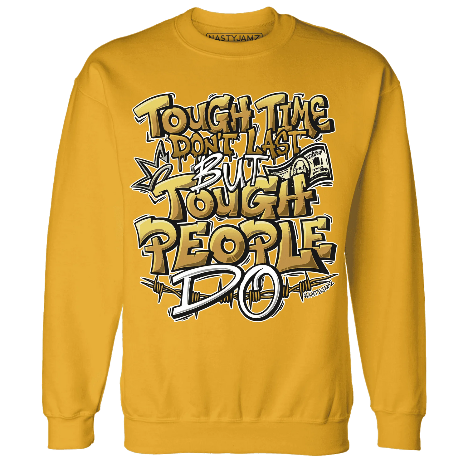 Wheat-13s-Sweatshirt-Match-Tough-People-Never-Fall