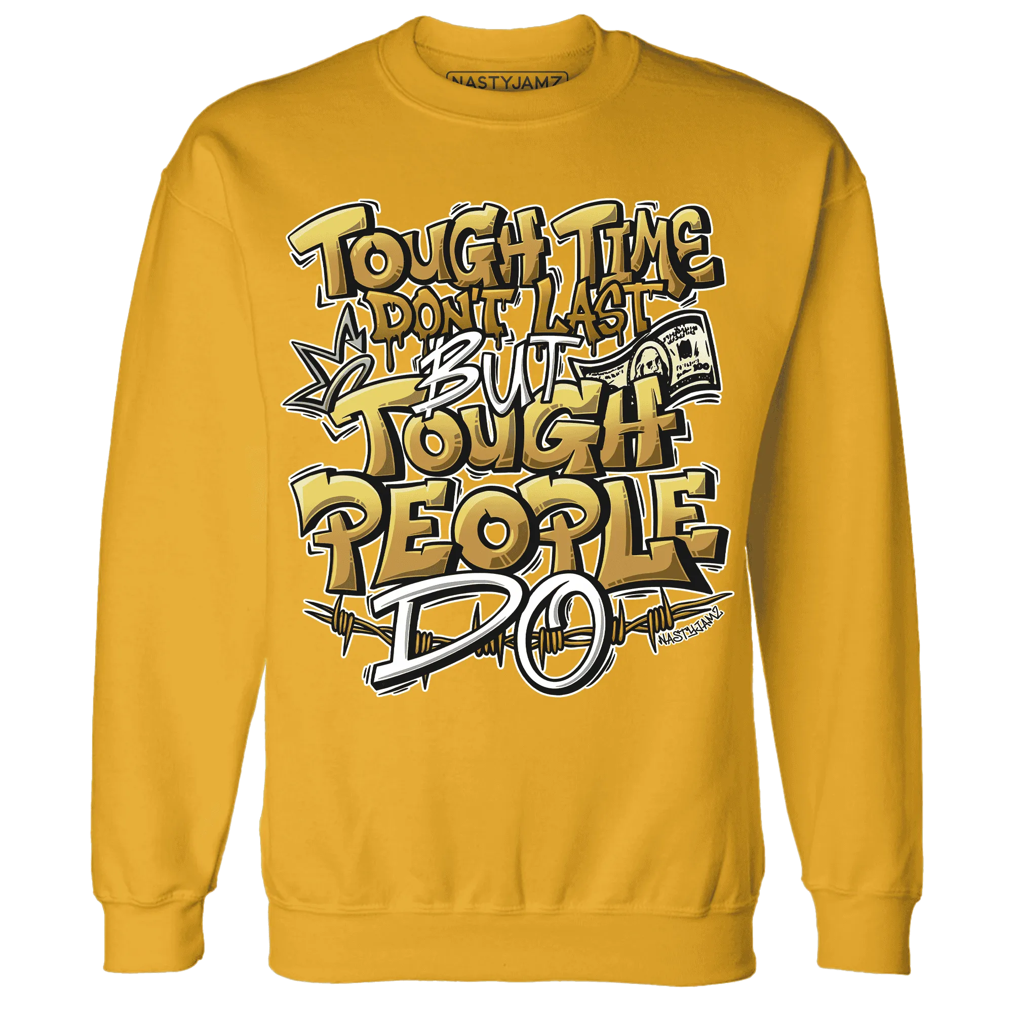 Wheat-13s-Sweatshirt-Match-Tough-People-Never-Fall
