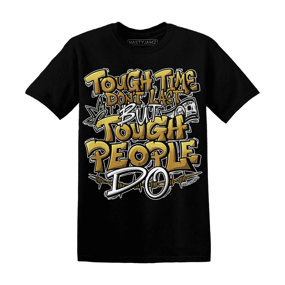 Wheat-13s-T-Shirt-Match-Tough-People-Never-Fall