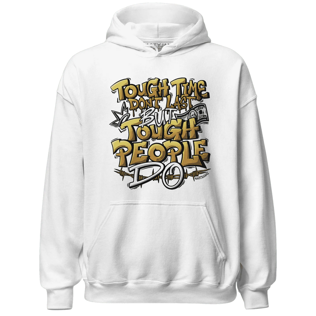 Wheat-13s-Hoodie-Match-Tough-People-Never-Fall