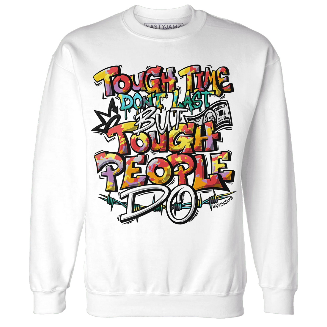 Mid-GS-Six-Championships-1s-Sweatshirt-Match-Tough-People-Never-Fall