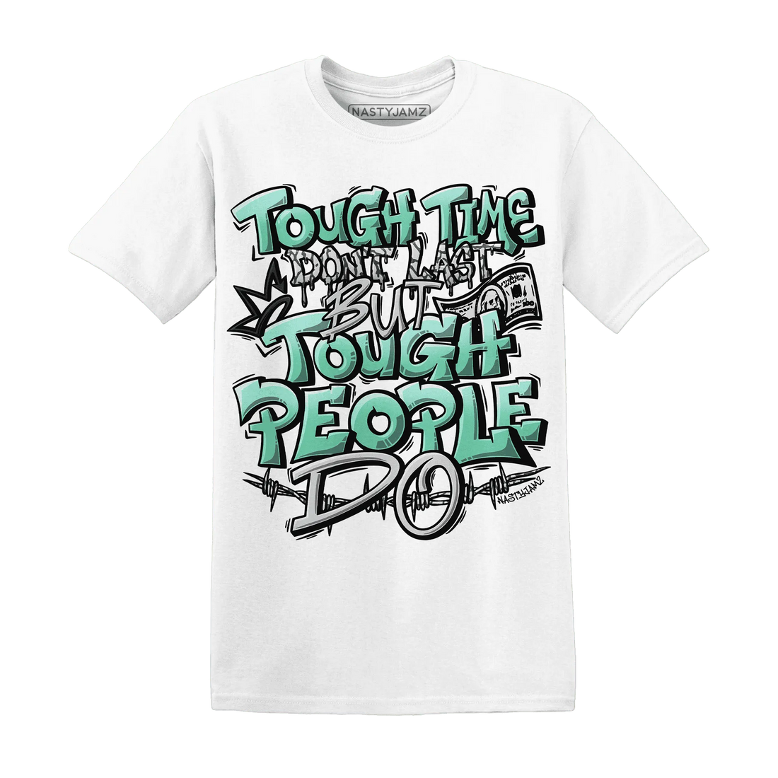 Green-Glow-3s-T-Shirt-Match-Tough-People-Never-Fall