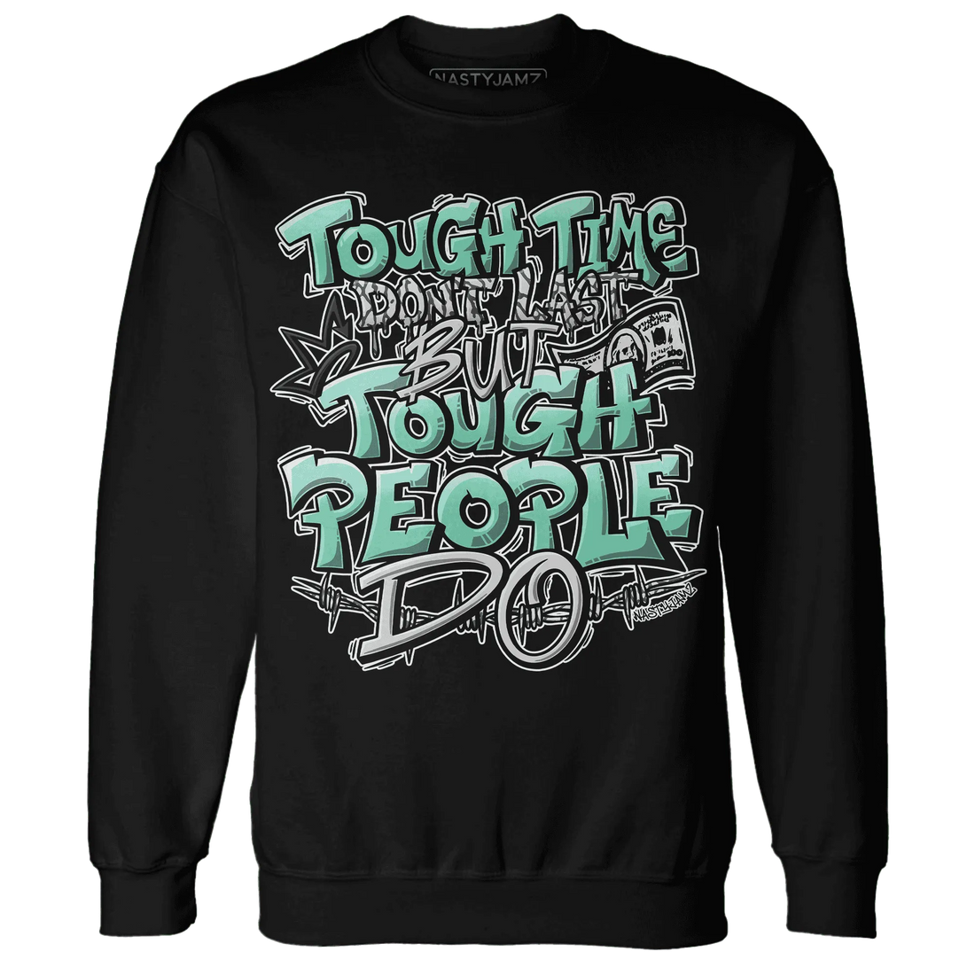Green-Glow-3s-Sweatshirt-Match-Tough-People-Never-Fall
