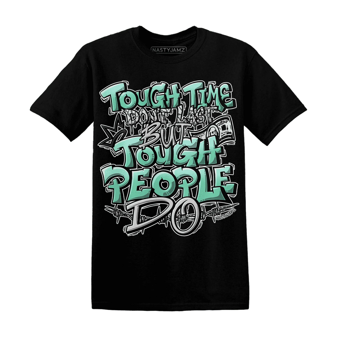 Green-Glow-3s-T-Shirt-Match-Tough-People-Never-Fall