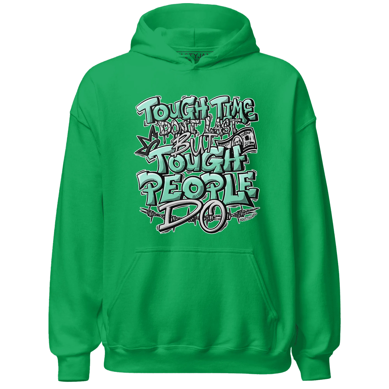 Green-Glow-3s-Hoodie-Match-Tough-People-Never-Fall