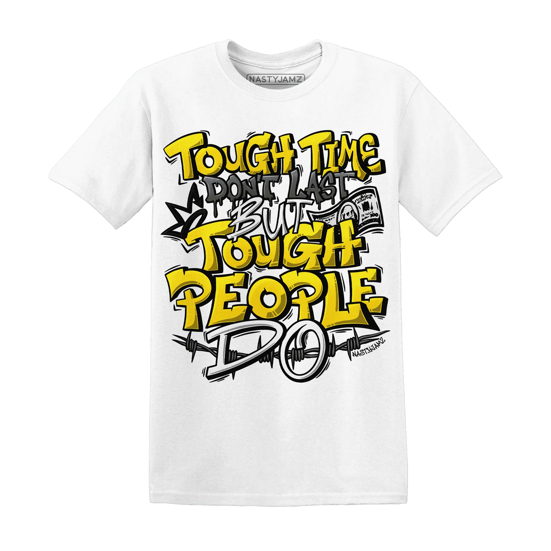 Thunder-4s-T-Shirt-Match-Tough-People-Never-Fall