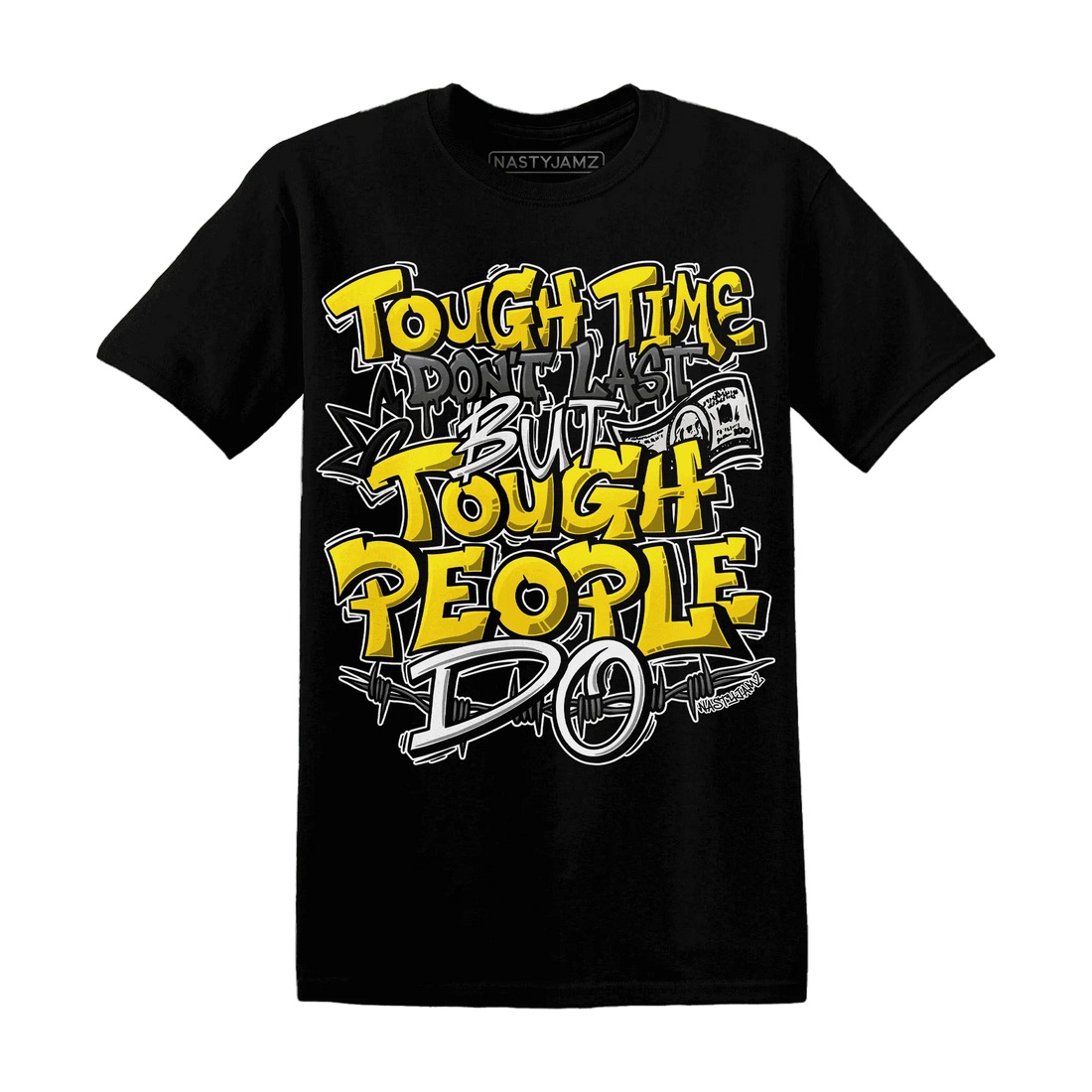 Thunder-4s-T-Shirt-Match-Tough-People-Never-Fall