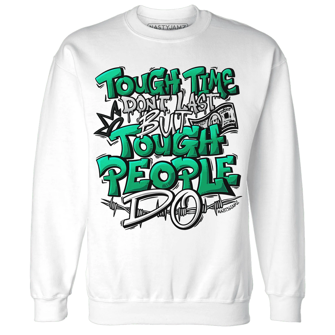 Lucky-Green-5s-Sweatshirt-Match-Tough-People-Never-Fall