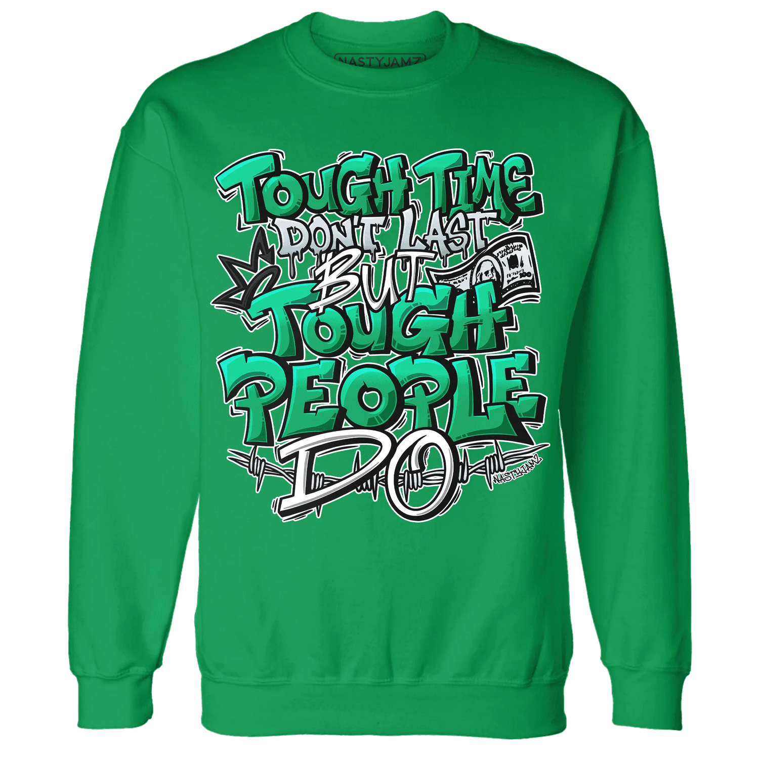 Lucky-Green-5s-Sweatshirt-Match-Tough-People-Never-Fall