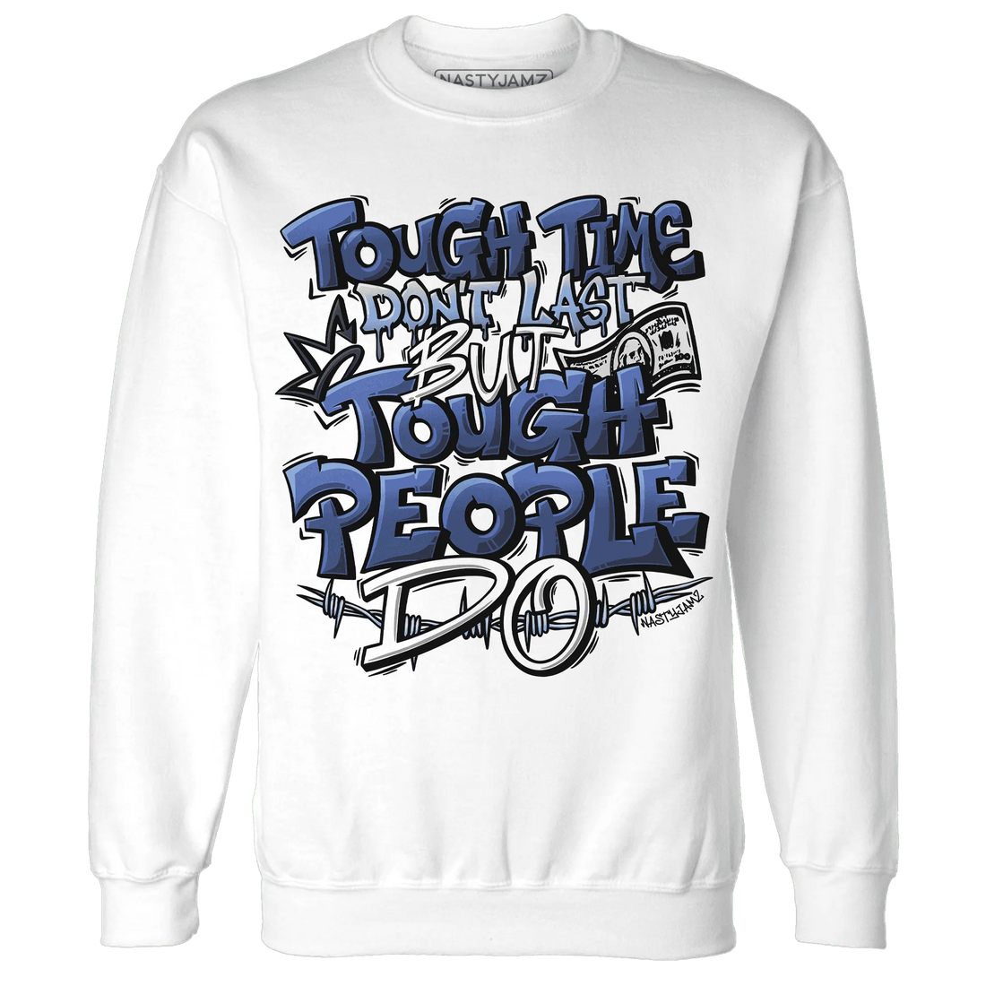Midnight-Navy-5s-Sweatshirt-Match-Tough-People-Never-Fall