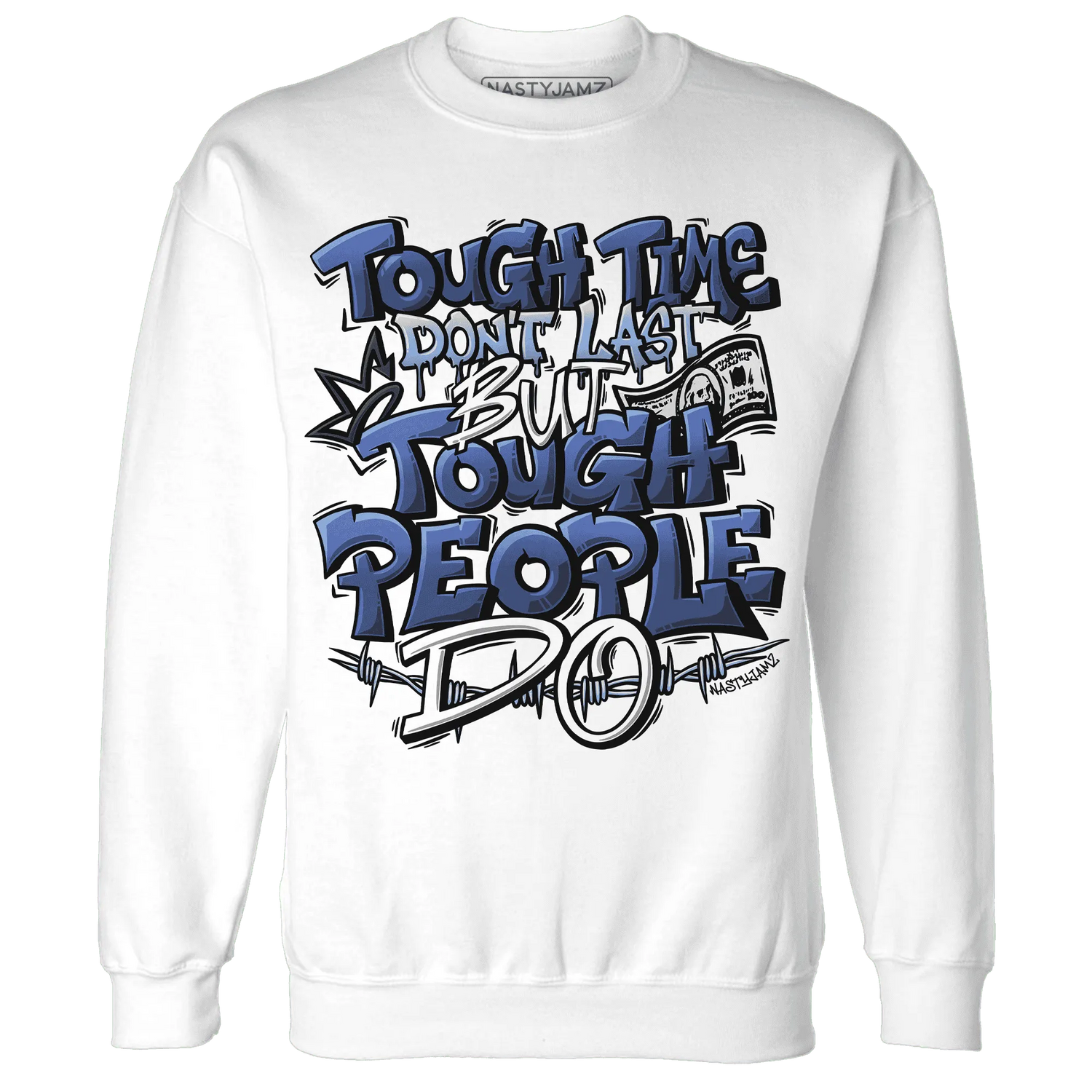 Midnight-Navy-5s-Sweatshirt-Match-Tough-People-Never-Fall