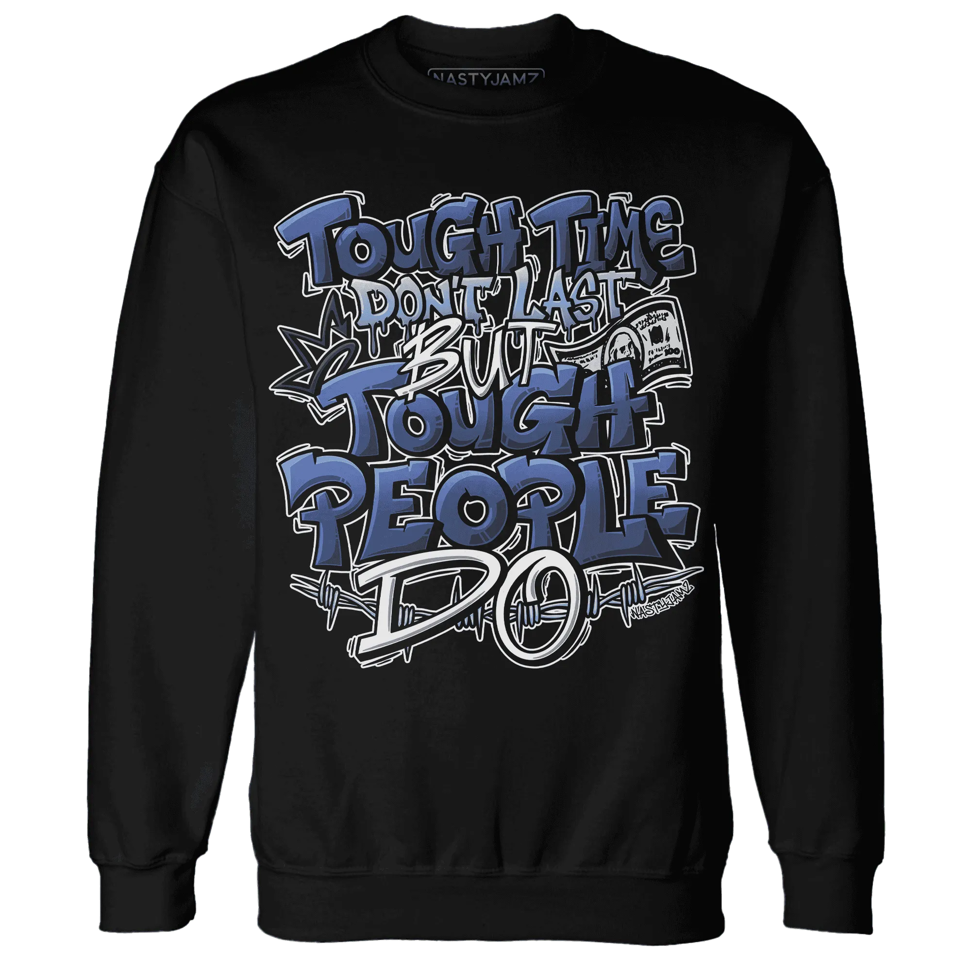 Midnight-Navy-5s-Sweatshirt-Match-Tough-People-Never-Fall
