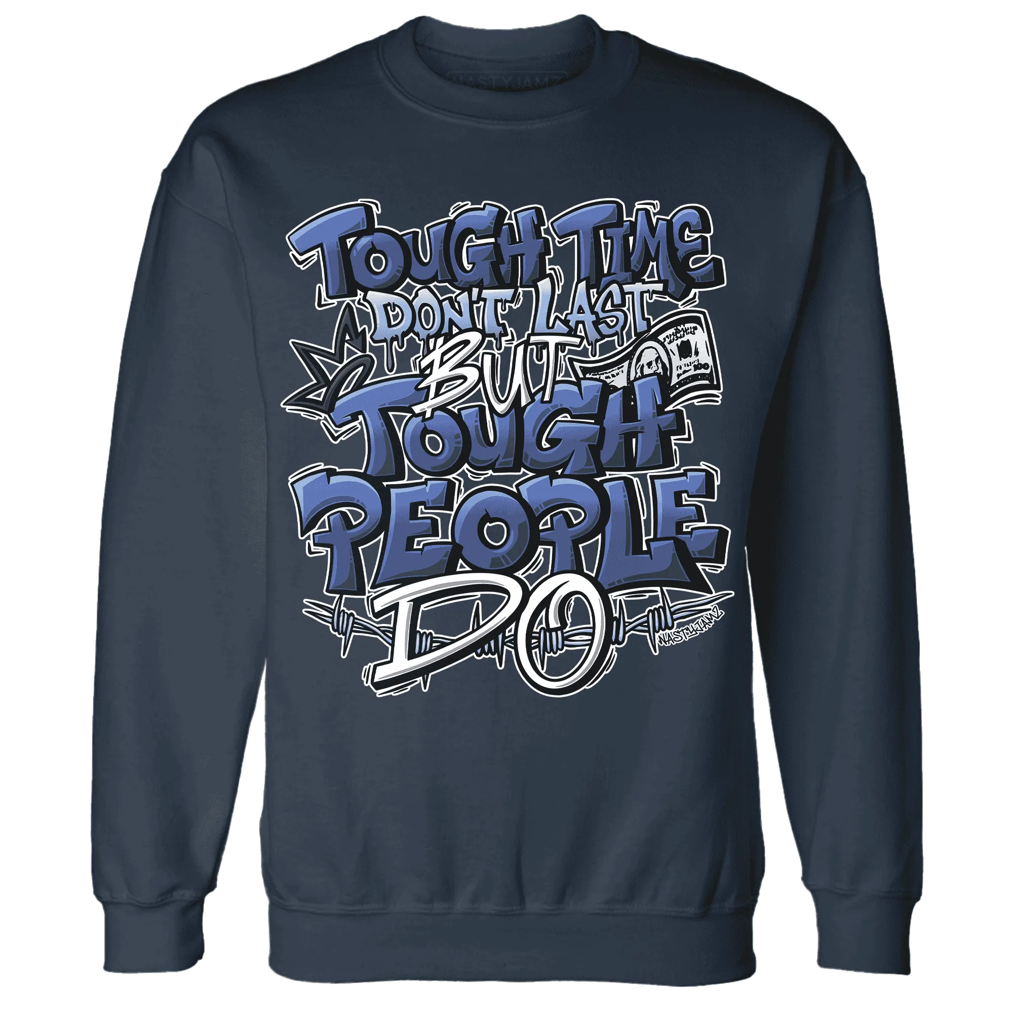 Midnight-Navy-5s-Sweatshirt-Match-Tough-People-Never-Fall