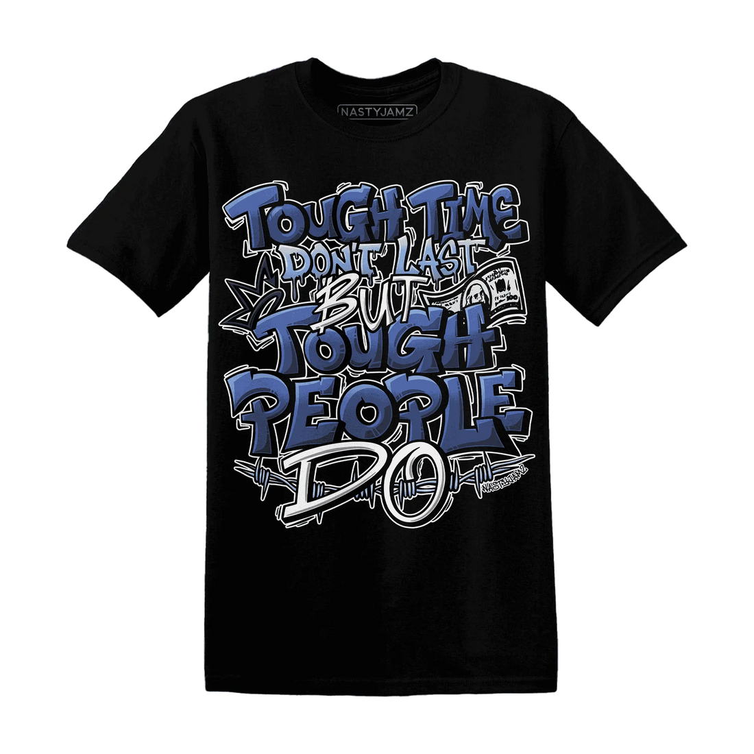 Midnight-Navy-5s-T-Shirt-Match-Tough-People-Never-Fall