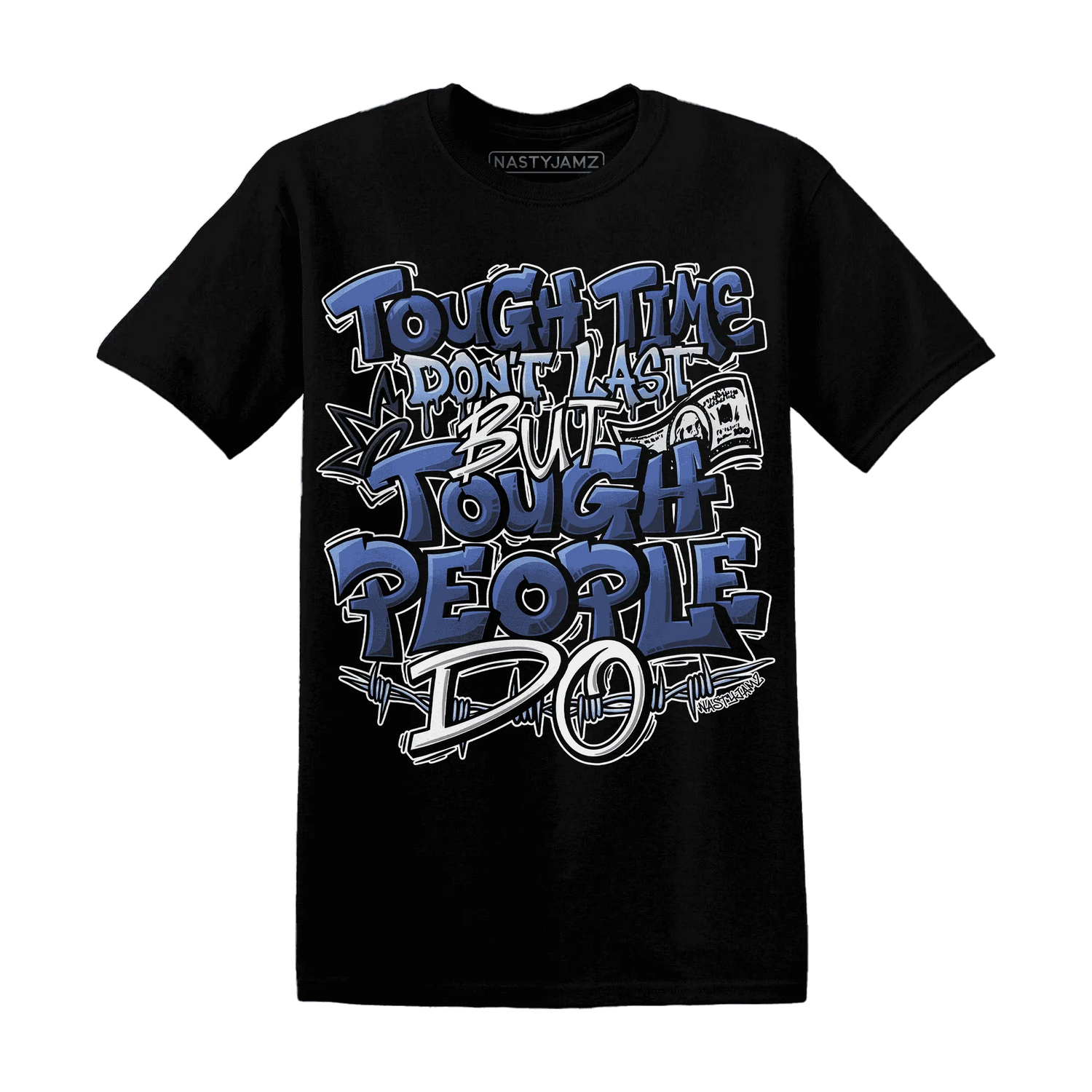 Midnight-Navy-5s-T-Shirt-Match-Tough-People-Never-Fall