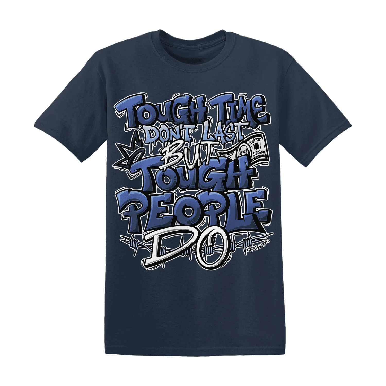 Midnight-Navy-5s-T-Shirt-Match-Tough-People-Never-Fall