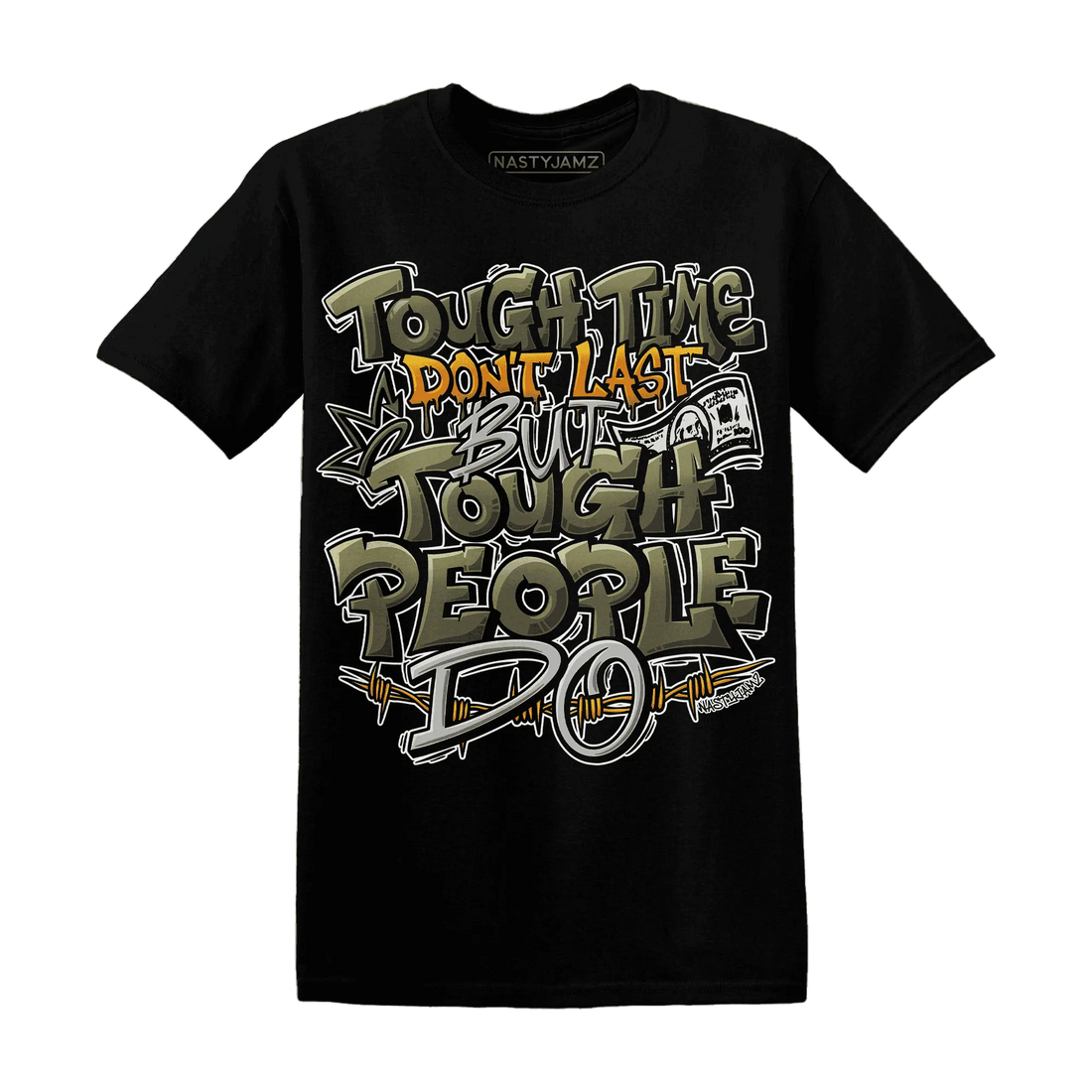 Olive-5s-T-Shirt-Match-Tough-People-Never-Fall