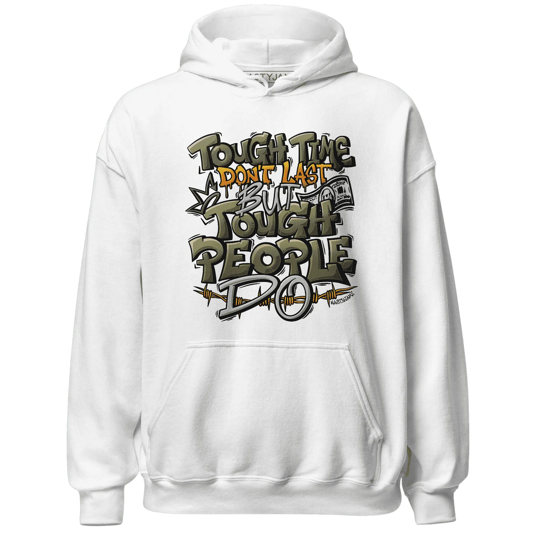 Olive-5s-Hoodie-Match-Tough-People-Never-Fall
