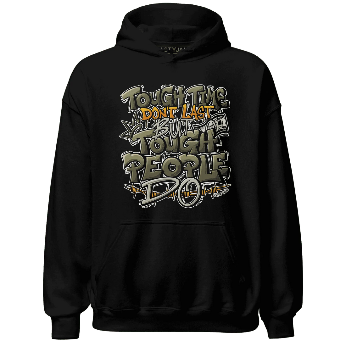 Olive-5s-Hoodie-Match-Tough-People-Never-Fall