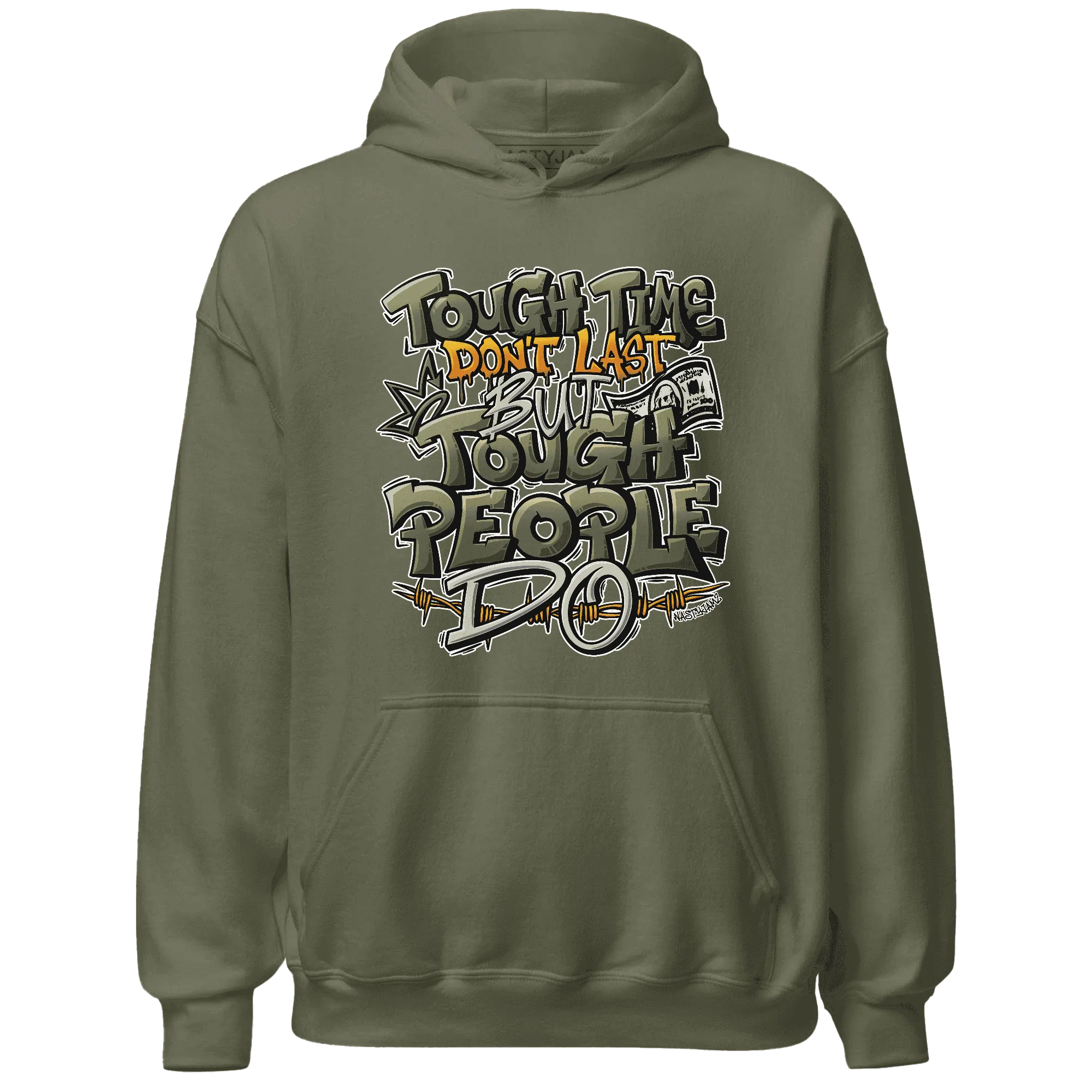 Olive-5s-Hoodie-Match-Tough-People-Never-Fall