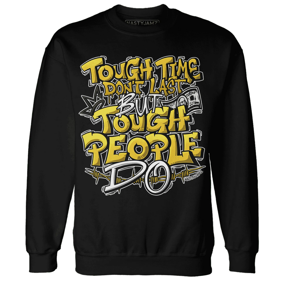 Yellow-Ochre-6s-Sweatshirt-Match-Tough-People-Never-Fall