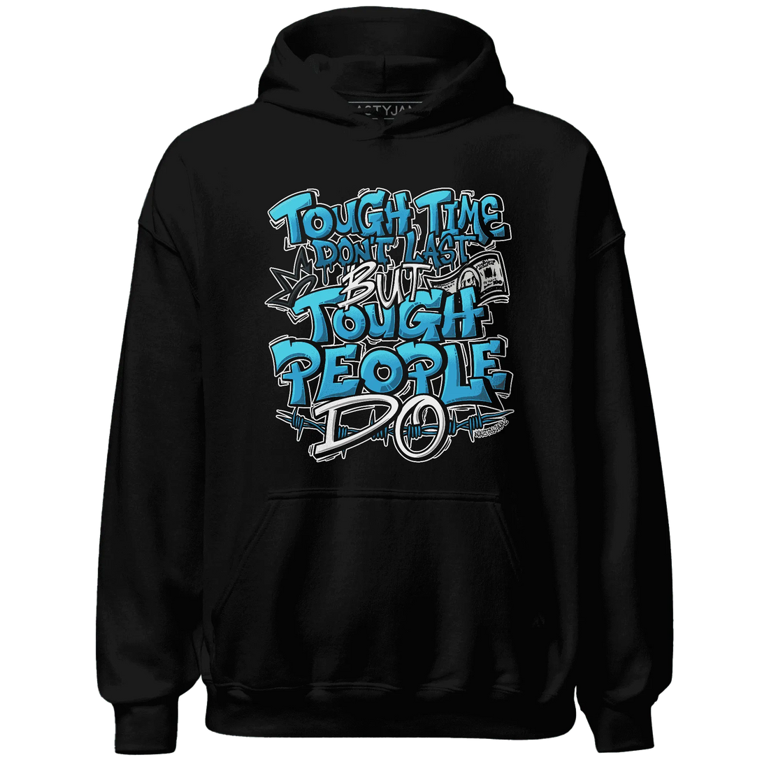 Powder-Blue-9s-Hoodie-Match-Tough-People-Never-Fall