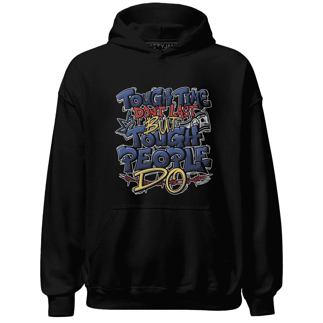 VaporMax-Air-Plus-Midnight-Navy-Gold-Black-NastyJamz-Hoodie-Match-Tough-People-Never-Fall