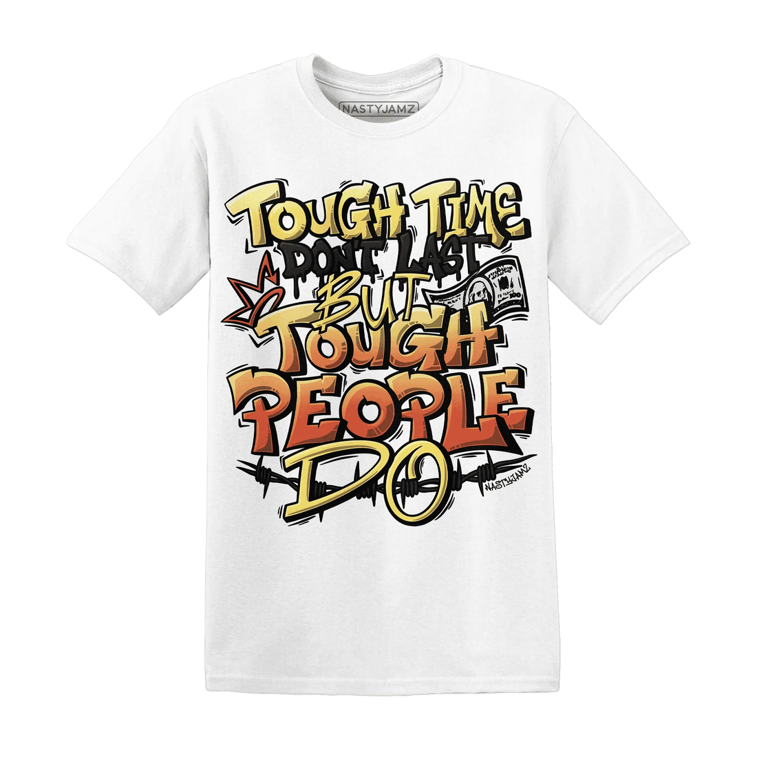 NastyJamz-VaporMax-Crimson-Total-Orange-Plus-T-Shirt-Match-Tough-People-Never-Fall