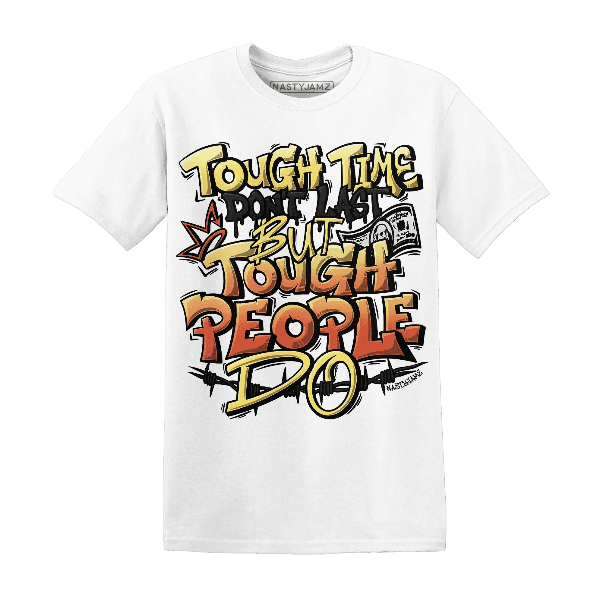 NastyJamz-VaporMax-Crimson-Total-Orange-Plus-T-Shirt-Match-Tough-People-Never-Fall