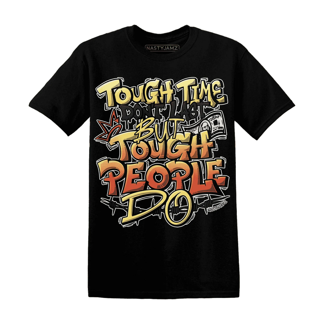 NastyJamz-VaporMax-Crimson-Total-Orange-Plus-T-Shirt-Match-Tough-People-Never-Fall