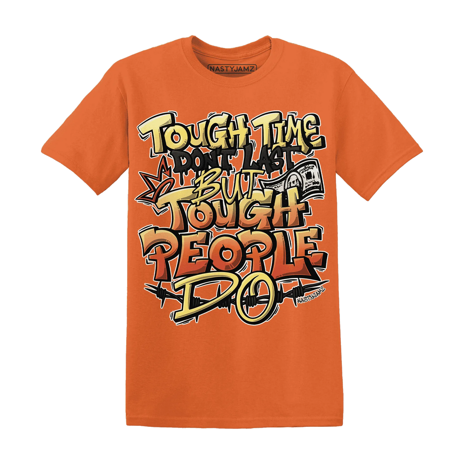 NastyJamz-VaporMax-Crimson-Total-Orange-Plus-T-Shirt-Match-Tough-People-Never-Fall