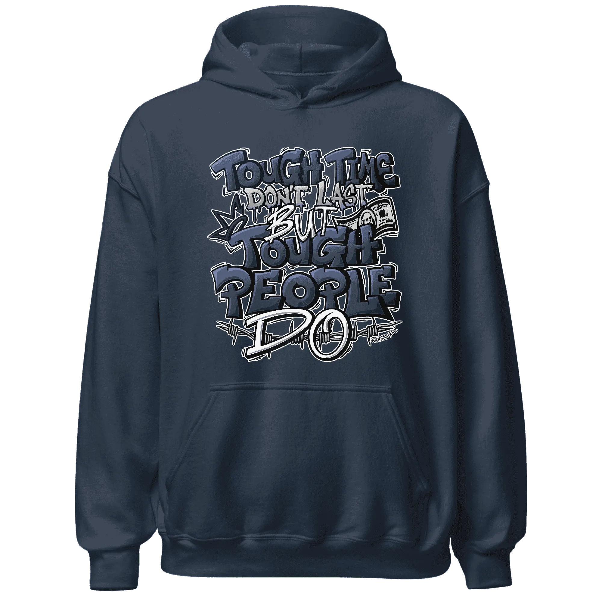 VaporMax-Plus-Midnight-Navy-White-Metallic-Silver-NastyJamz-Hoodie-Match-Tough-People-Never-Fall