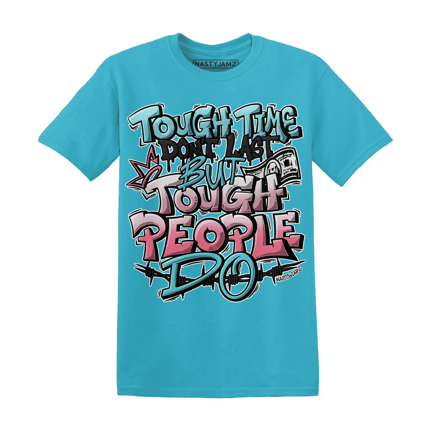 NastyJamz-VaporMax-Plus-South-Beach-T-Shirt-Match-Tough-People-Never-Fall