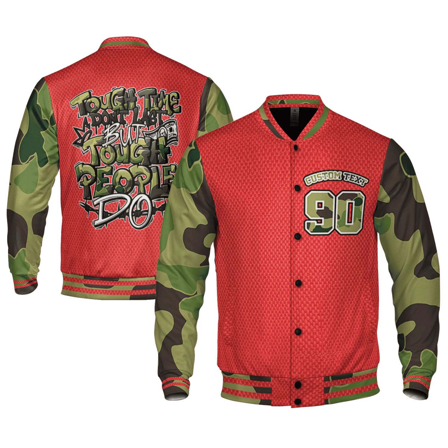 AM-90-Dark-Sage-Solar-Red-NastyJamz-Varsity-Match-Tough-People-Never-Fall