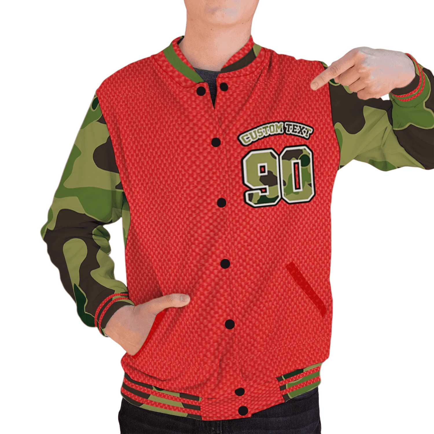 AM-90-Dark-Sage-Solar-Red-NastyJamz-Varsity-Match-Tough-People-Never-Fall
