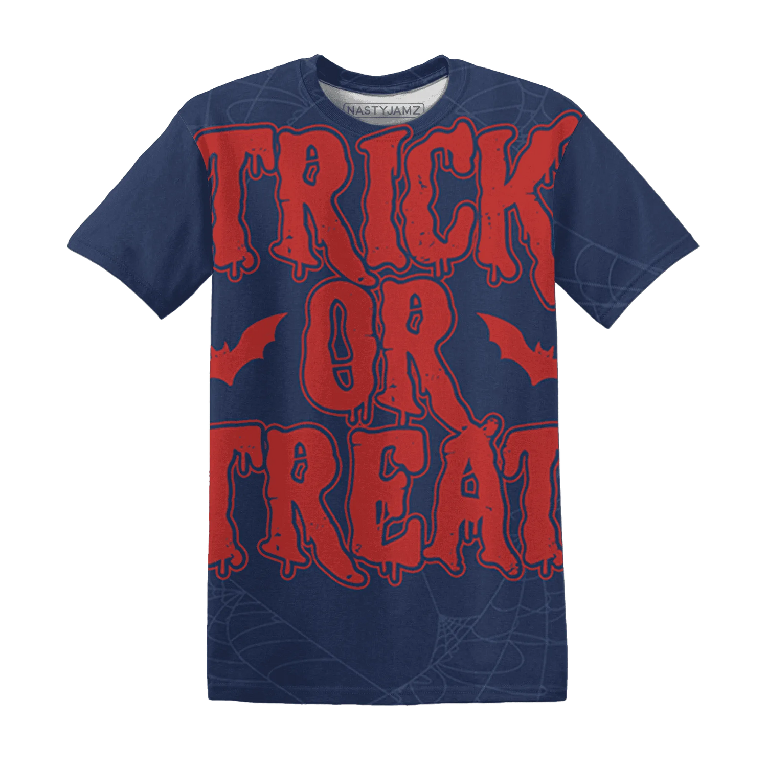 VaporMax-Air-Plus-Midnight-Navy-Gold-Black-NastyJamz-T-Shirt-Match-Trick-Or-Treat-3D