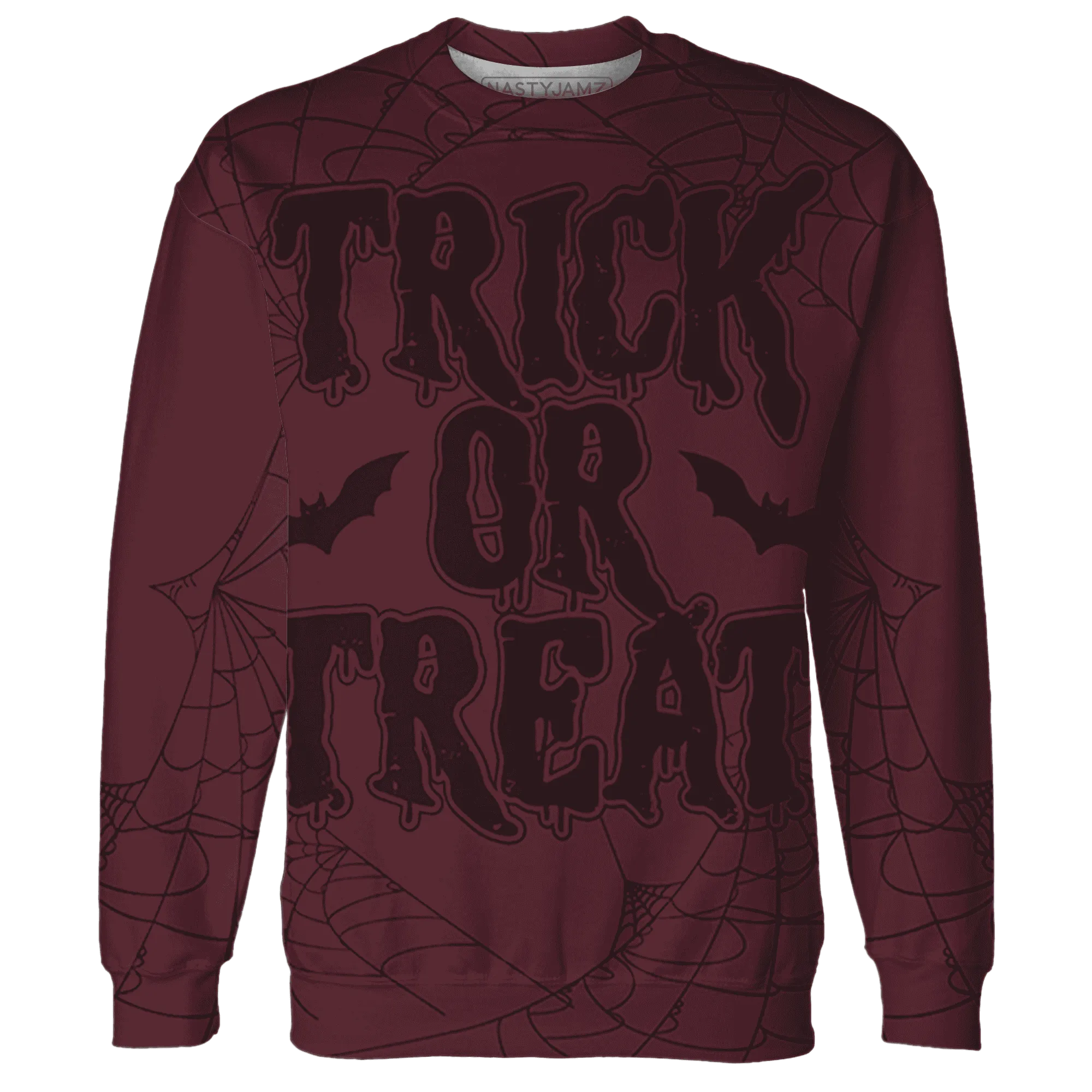 VaporMax-Night-Maron-Burgundy-NastyJamz-Sweatshirt-Match-Trick-Or-Treat-3D