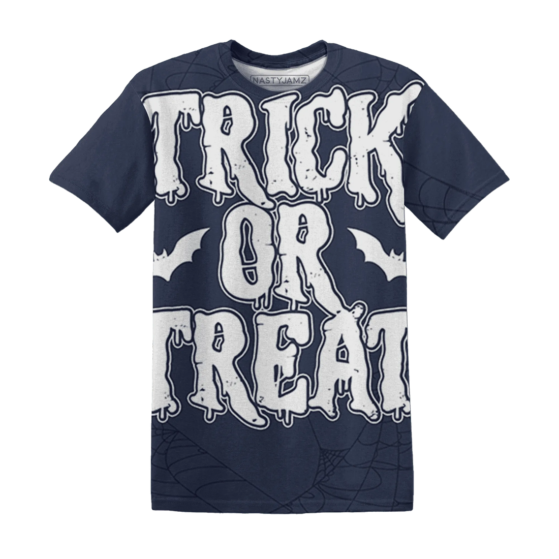 VaporMax-Plus-Midnight-Navy-White-Metallic-Silver-NastyJamz-T-Shirt-Match-Trick-Or-Treat-3D