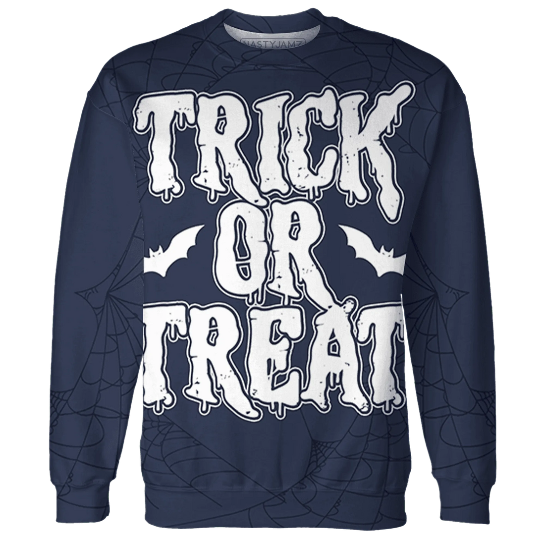 VaporMax-Plus-Midnight-Navy-White-Metallic-Silver-NastyJamz-Sweatshirt-Match-Trick-Or-Treat-3D