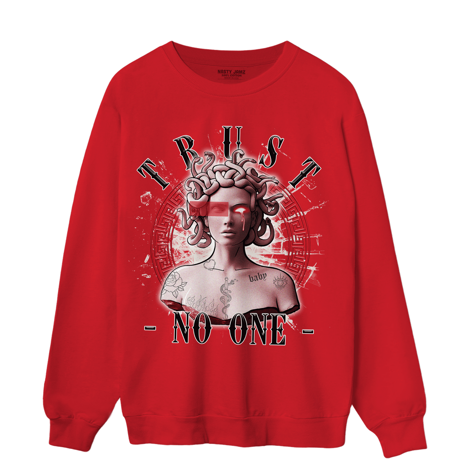 Low OG Trophy Room 1s Sweatshirt Match Trust No One Medusa - NastyJamz