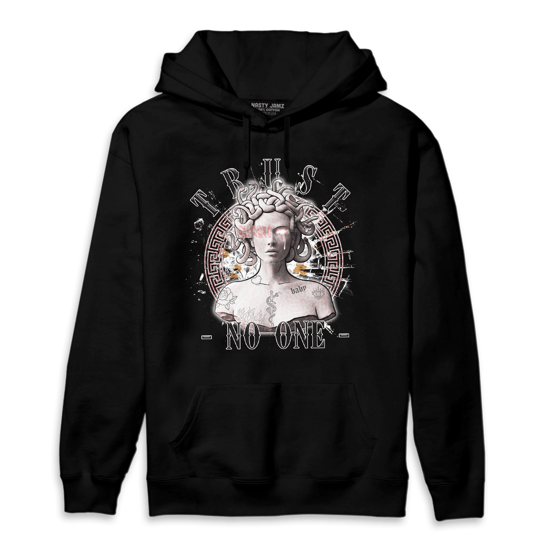 Red Stardust 3s Hoodie Match Trust No One Medusa - NastyJamz