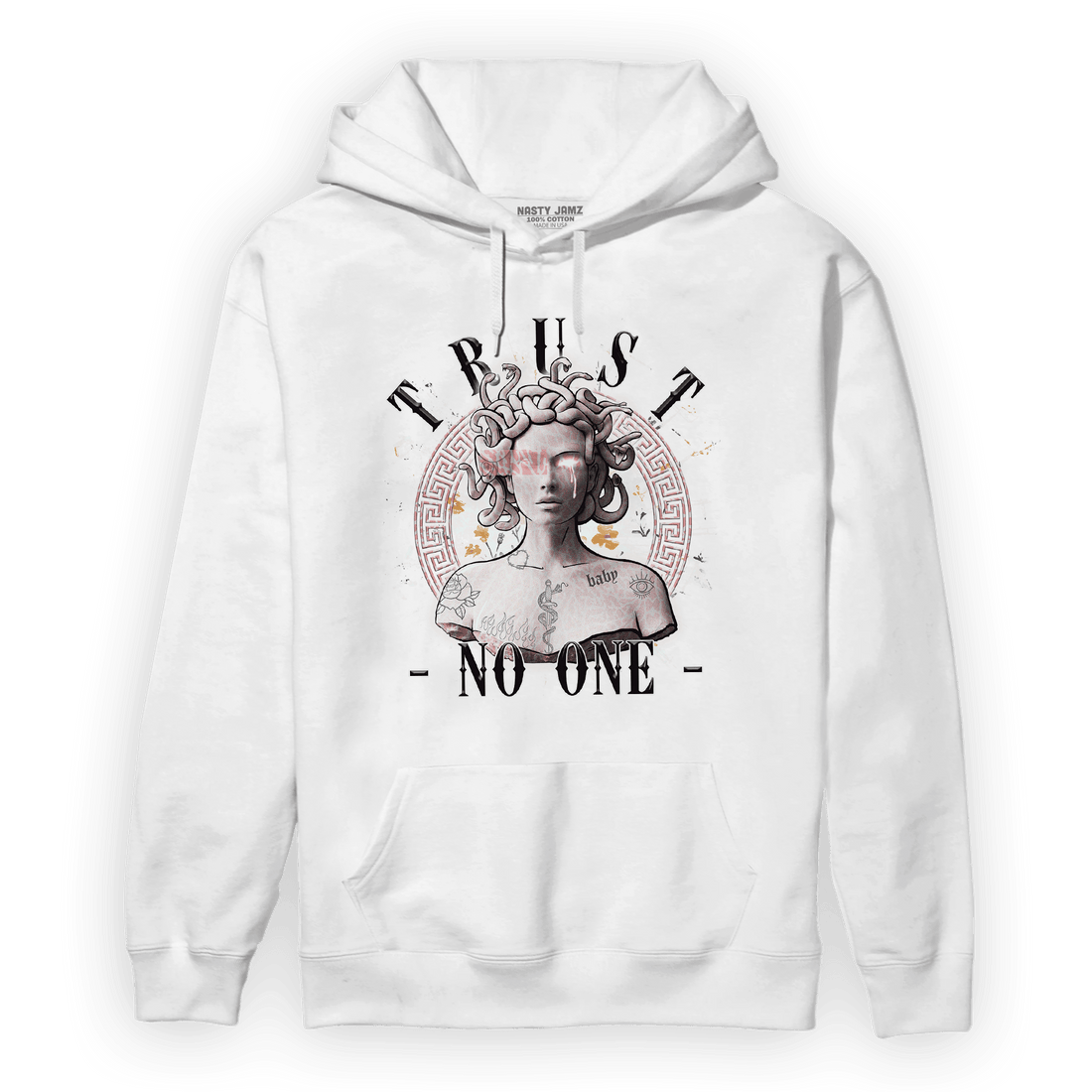 Red Stardust 3s Hoodie Match Trust No One Medusa - NastyJamz
