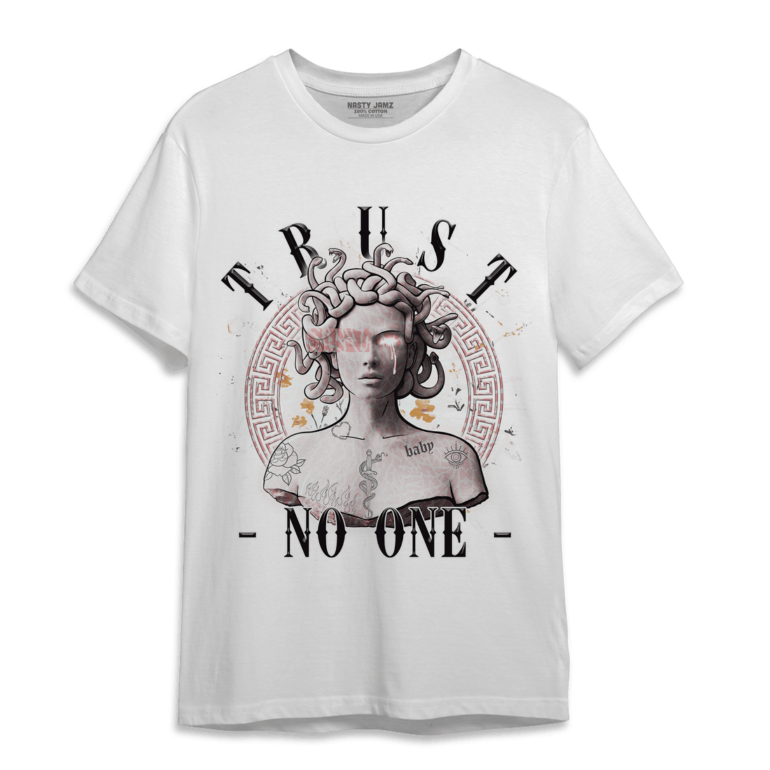 Red Stardust 3s T Shirt Match Trust No One Medusa - NastyJamz