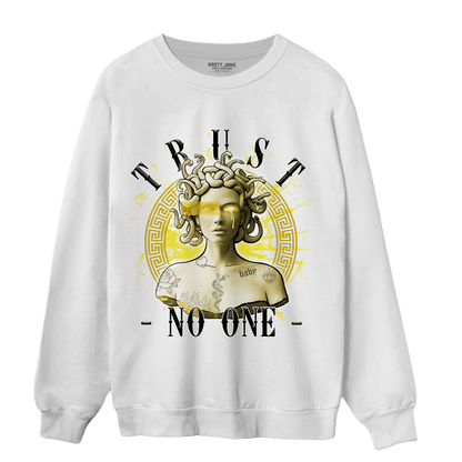 Vivid Sulfur 4s Sweatshirt Match Trust No One Medusa - NastyJamz