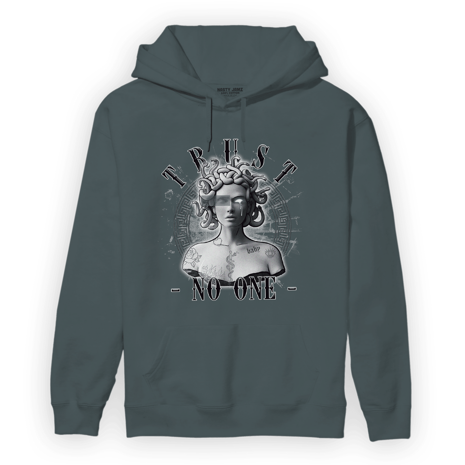 Air Max 90 Iron Grey Hoodie Match Trust No One Medusa - NastyJamz