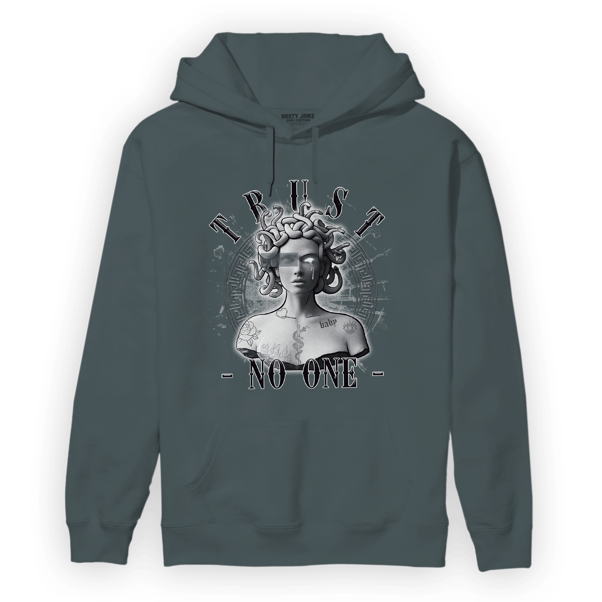 Air Max 90 Iron Grey Hoodie Match Trust No One Medusa - NastyJamz