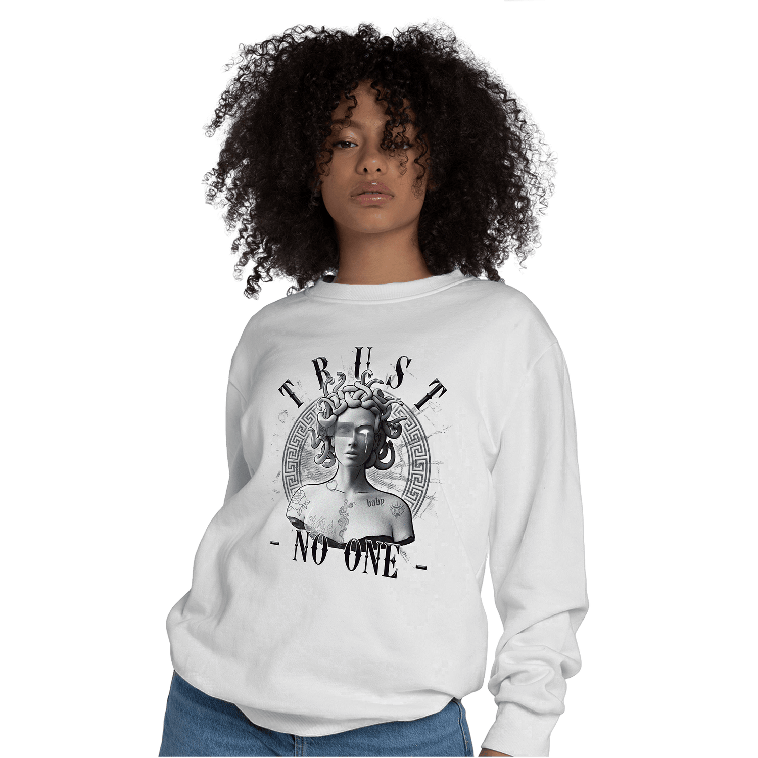 Air Max 90 Iron Grey Sweatshirt Match Trust No One Medusa - NastyJamz