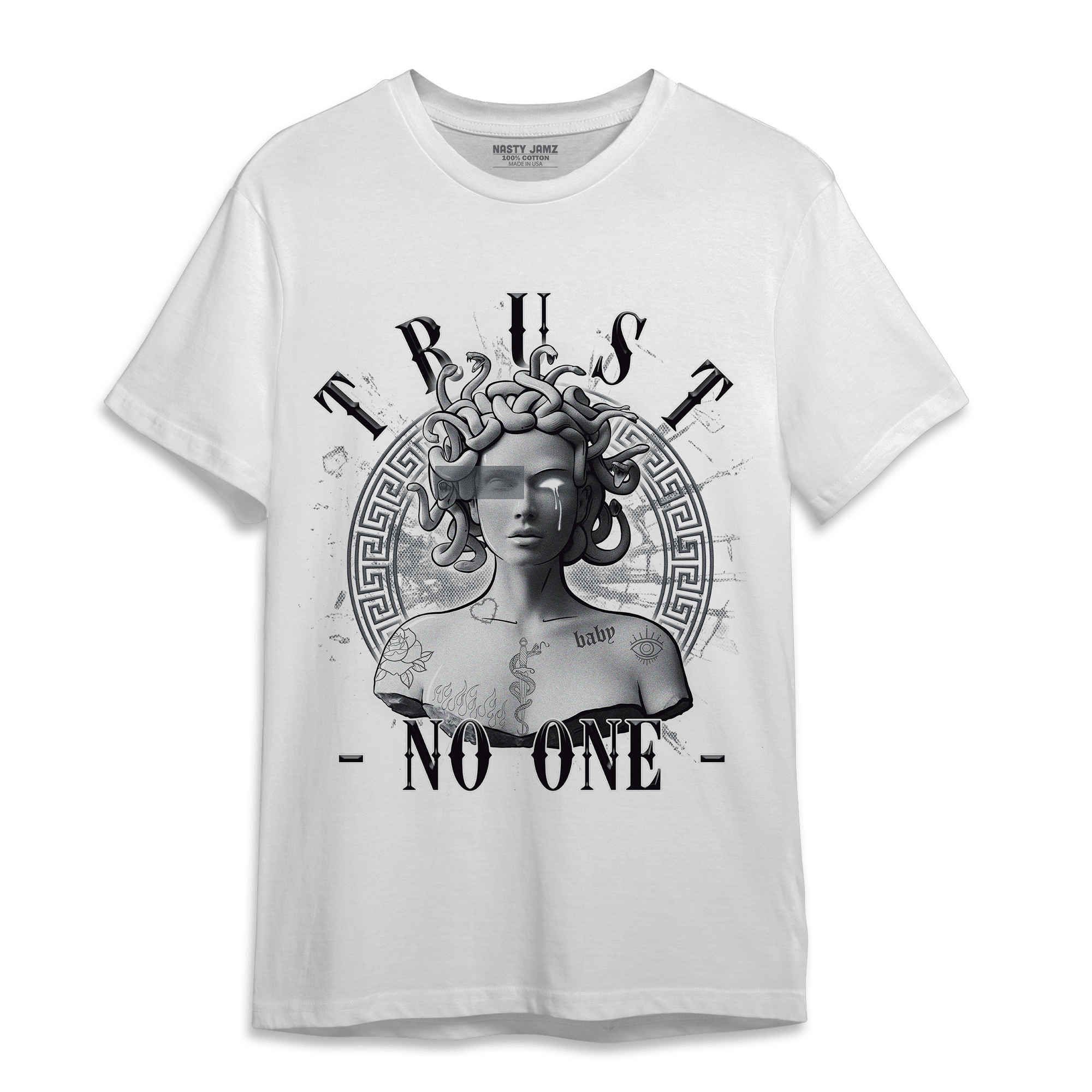 Air Max 90 Iron Grey T Shirt Match Trust No One Medusa - NastyJamz